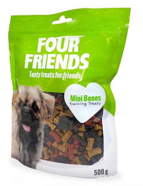 Four Friends Training Treats Mini Bones 500 g. Träningsgodis till hundar.