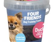 Four Friends Dog Training Treats 400 g. Spannmålsfritt träningsgodis och naturgodis med ankkött, för hundar.
