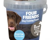 Four Friends Dog Training Treats 400 g. Spannmålsfritt träningsgodis och naturgodis med biff och lever, för hundar.