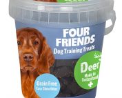 Four Friends Dog Training Treats 400 g. Spannmålsfritt träningsgodis och naturgodis med kött av hjort, för hundar.