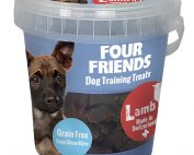 Four Friends Dog Training Treats 400 g. Spannmålsfritt träningsgodis och naturgodis med lamm, för hundar.