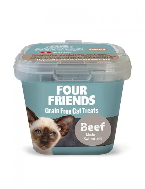 Four Friends Grain Free Cat Treats 100 g. Spannmålsfritt kattgodis av nötkött.