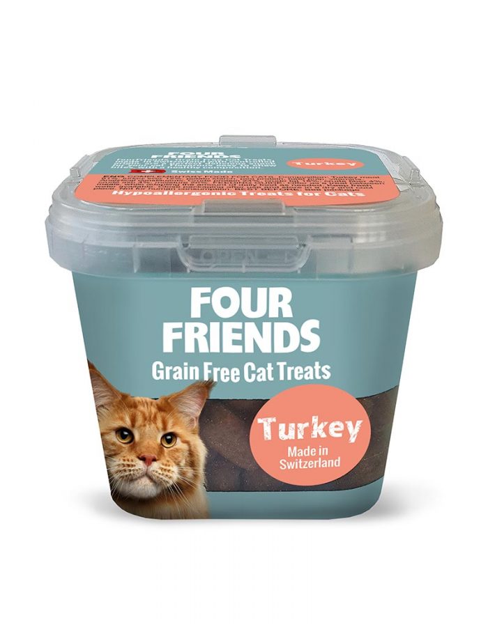 Four Friends Grain Free Cat Treats 100 g. Spannmålsfritt kattgodis av kalkon.