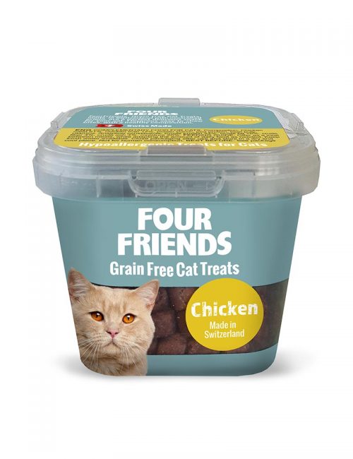 Four Friends Grain Free Cat Treats 100 g. Spannmålsfritt kattgodis av kyckling.