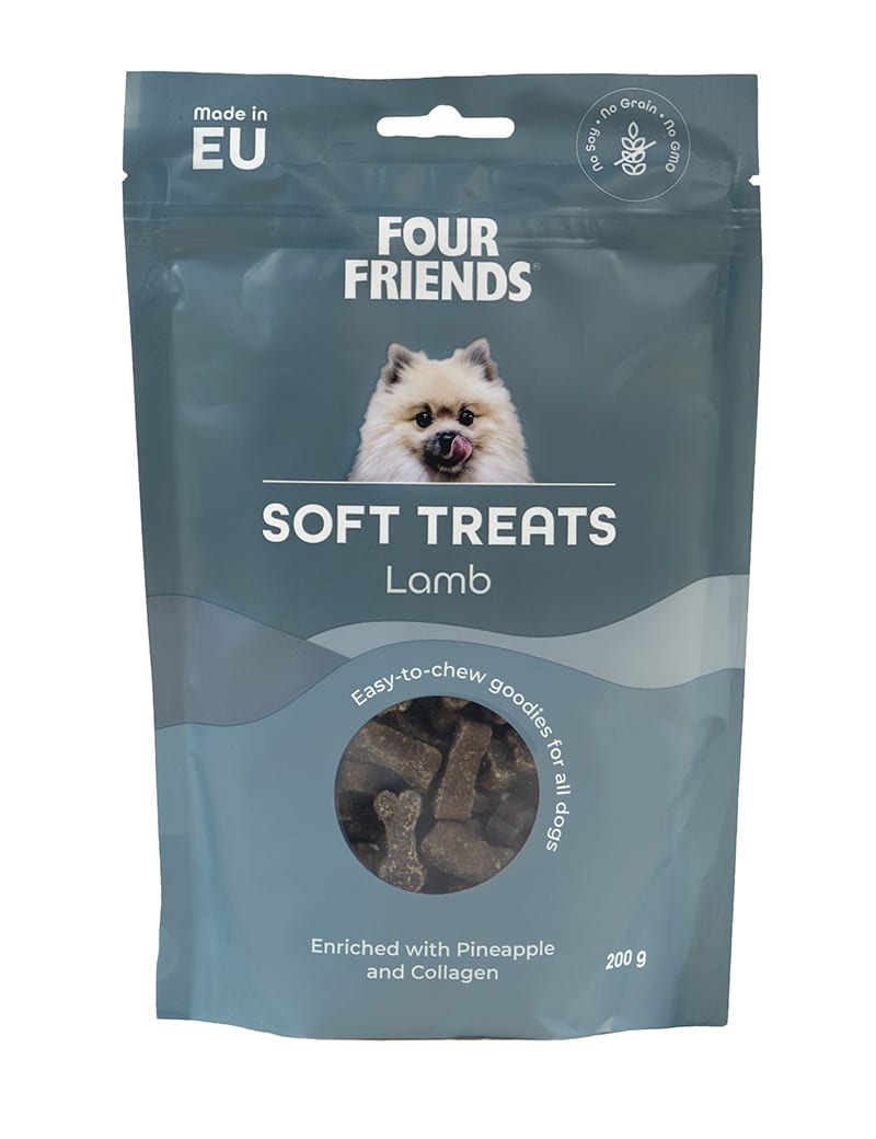 FourFriends_Soft_Treats_Lamb_200g Soft Treats Lamb är semi-mjuka godisar för hundar.