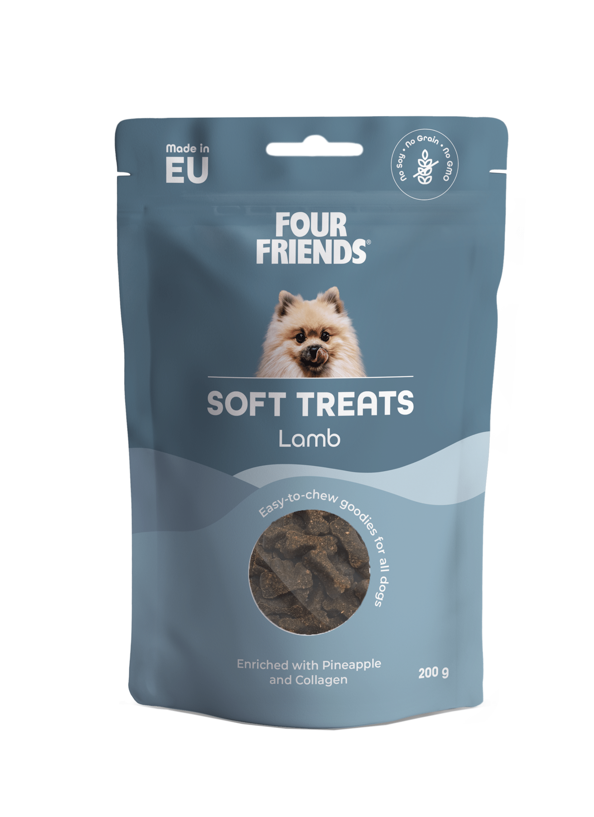 FourFriends Soft Treats Lamb – återförslutningsbar påse med hundgodis
